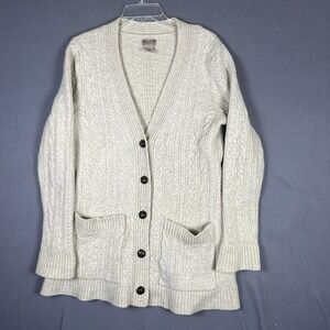 Deluth Trading Co Wool/Cashmere Heavy Sweater SZ L Cable Knit